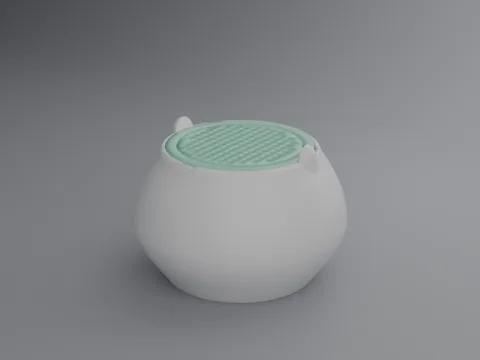 Vaso Hidropônico Mingato Orgânico (Curvo Escandinavo) — Graminha de Gato 100% Hidropônica em Vasinho 3D Mingato