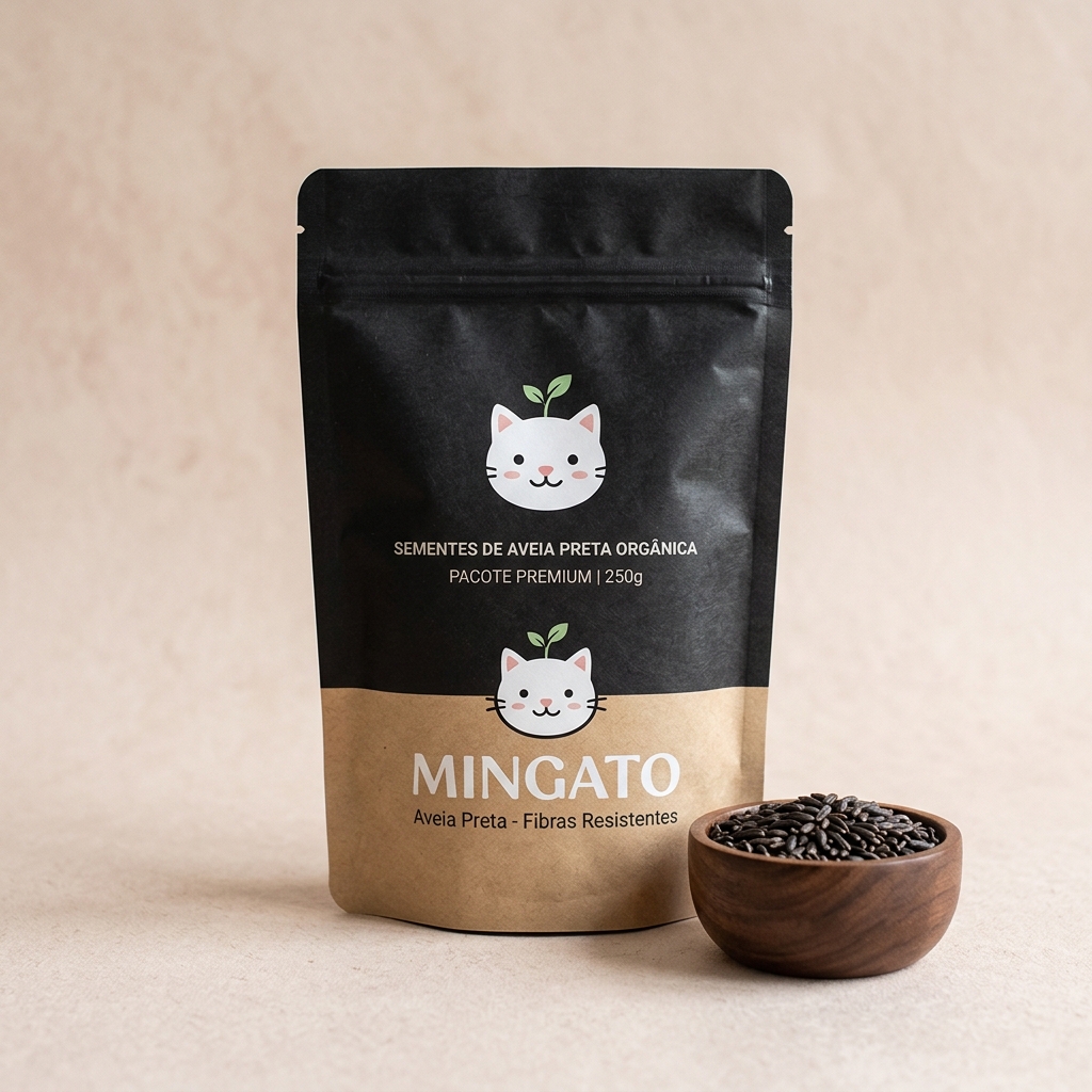 Refil Graminha Hidropônica - Aveia Preta — Graminha de Gato 100% Hidropônica em Vasinho 3D Mingato