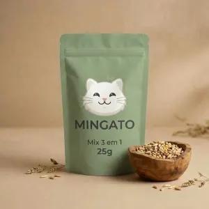 Refil Graminha Hidropônica - Mix 3 em 1 (Aveia, Trigo e Milheto) — Graminha de Gato 100% Hidropônica em Vasinho 3D Mingato